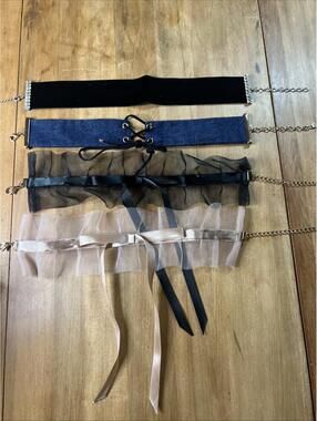 Aldo Fabric Choker Necklace, Set Of 4
